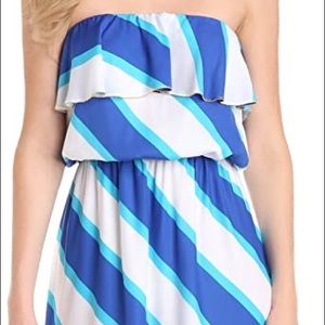 Lilly Pulitzer Blue and White High Low Dress